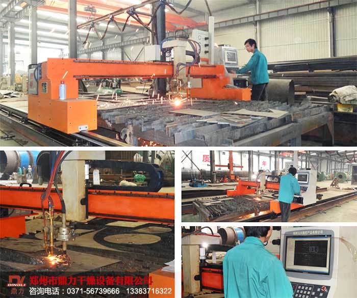 鼎力車(chē)間技術(shù)人員正在操作等離子切割設(shè)備