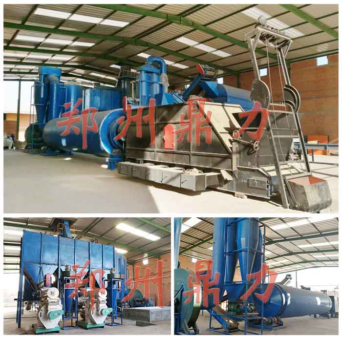 摩洛哥木屑烘干制粒生產(chǎn)線項(xiàng)目安裝中